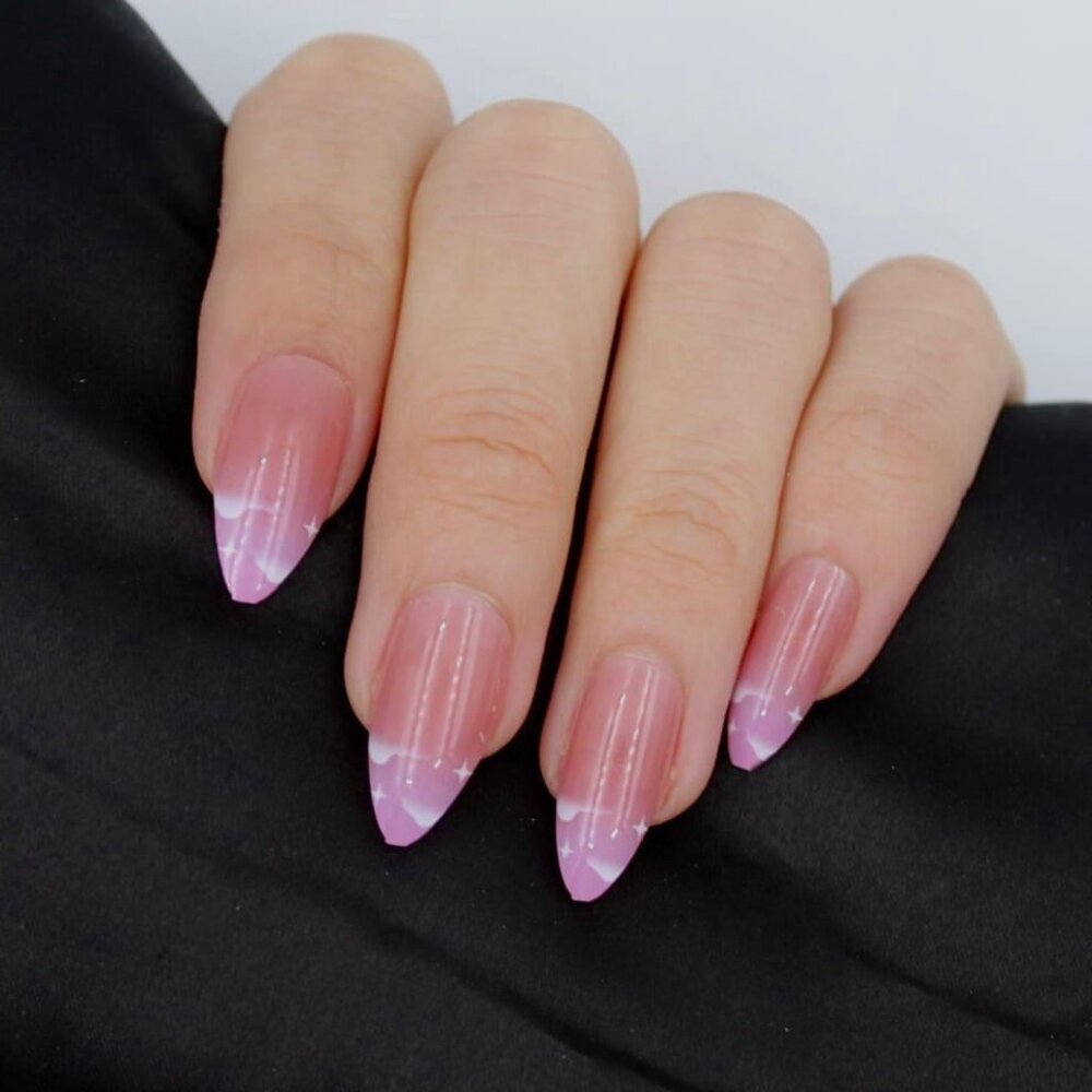 Sunset Gradient Almond Press-On Nails